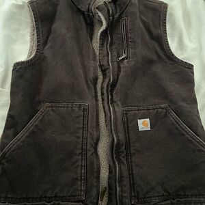 Carhartt Brown Sherpa-Lined Vest